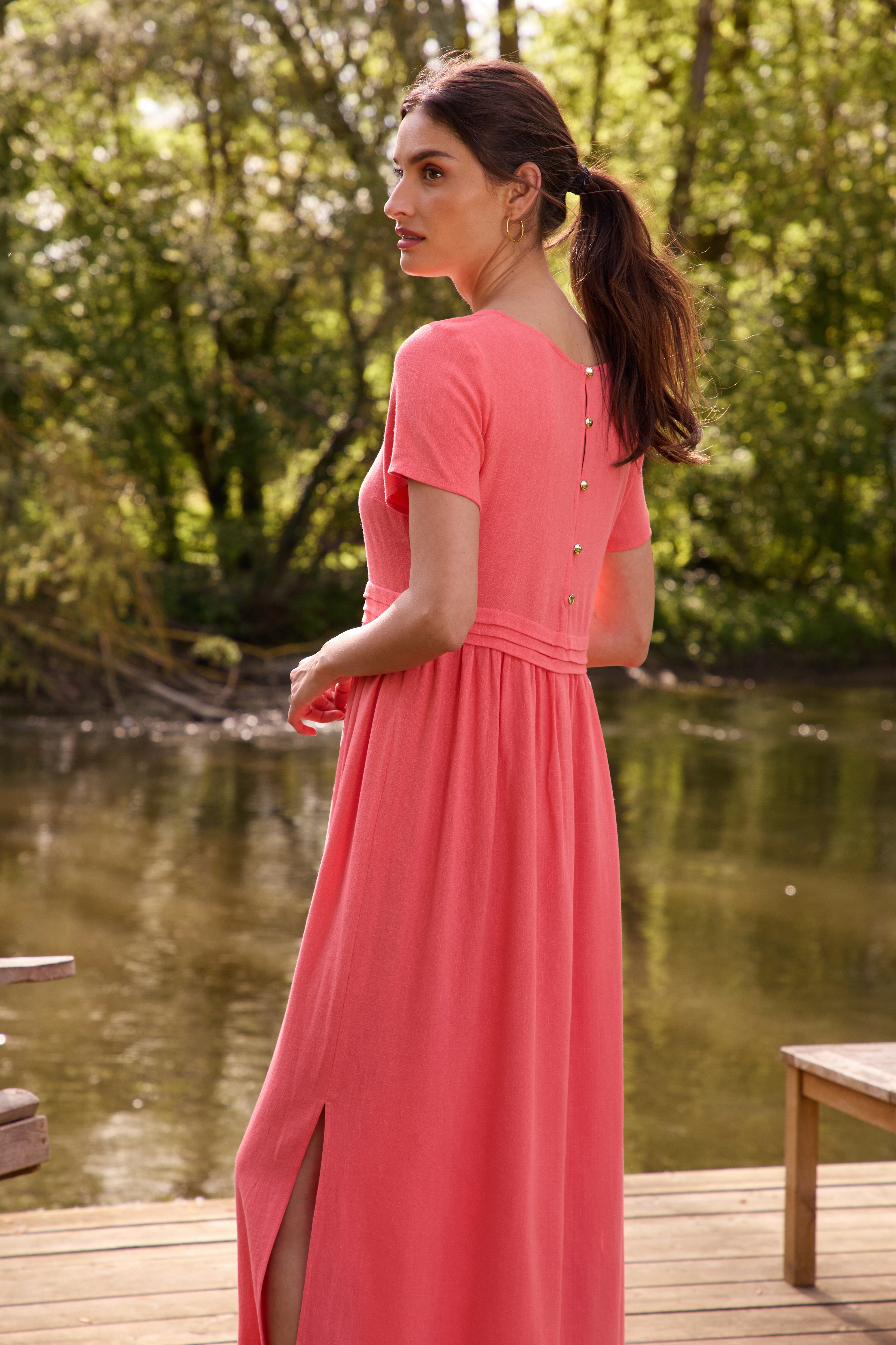 Robe Margot corail