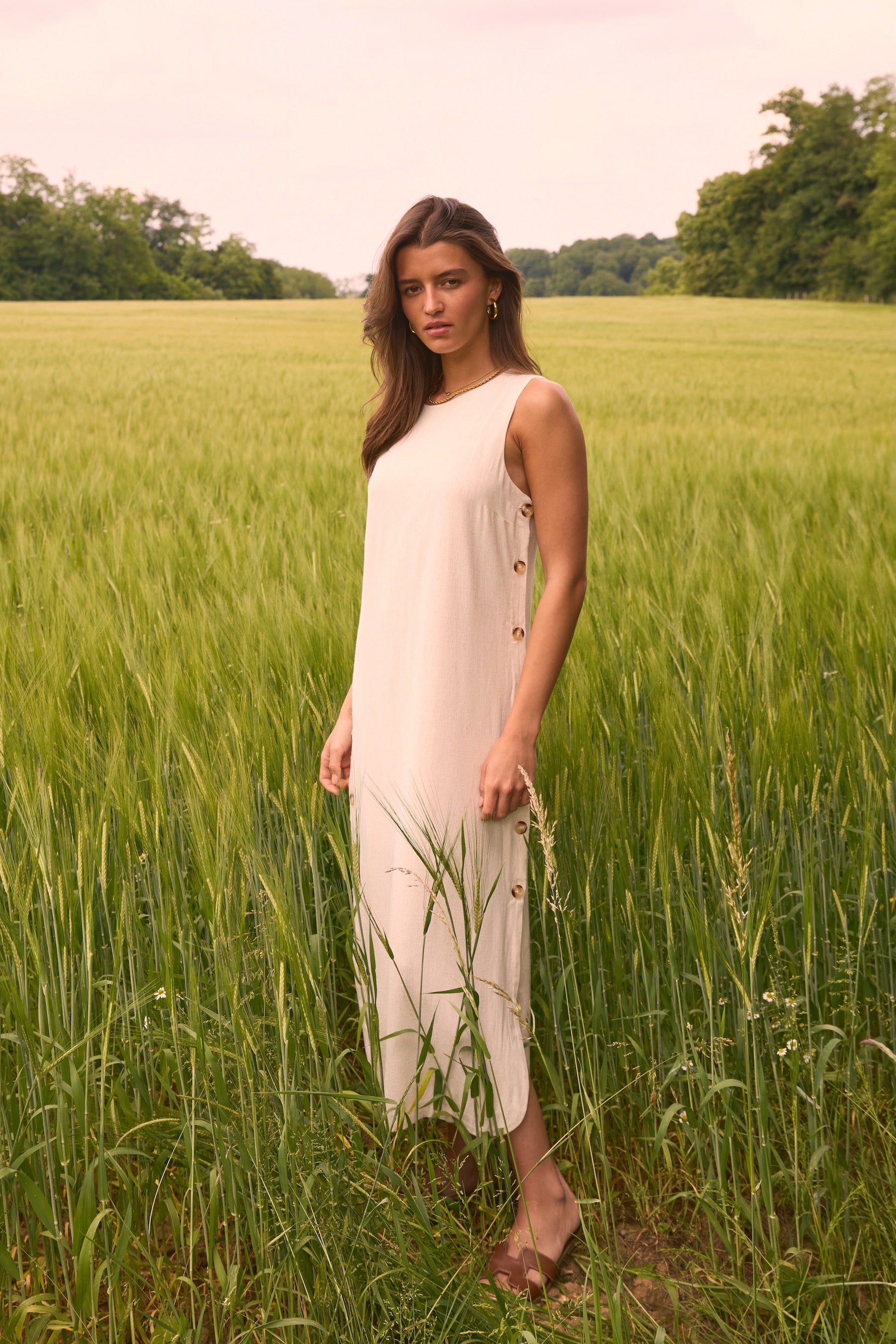 Robe Jolie longue sable