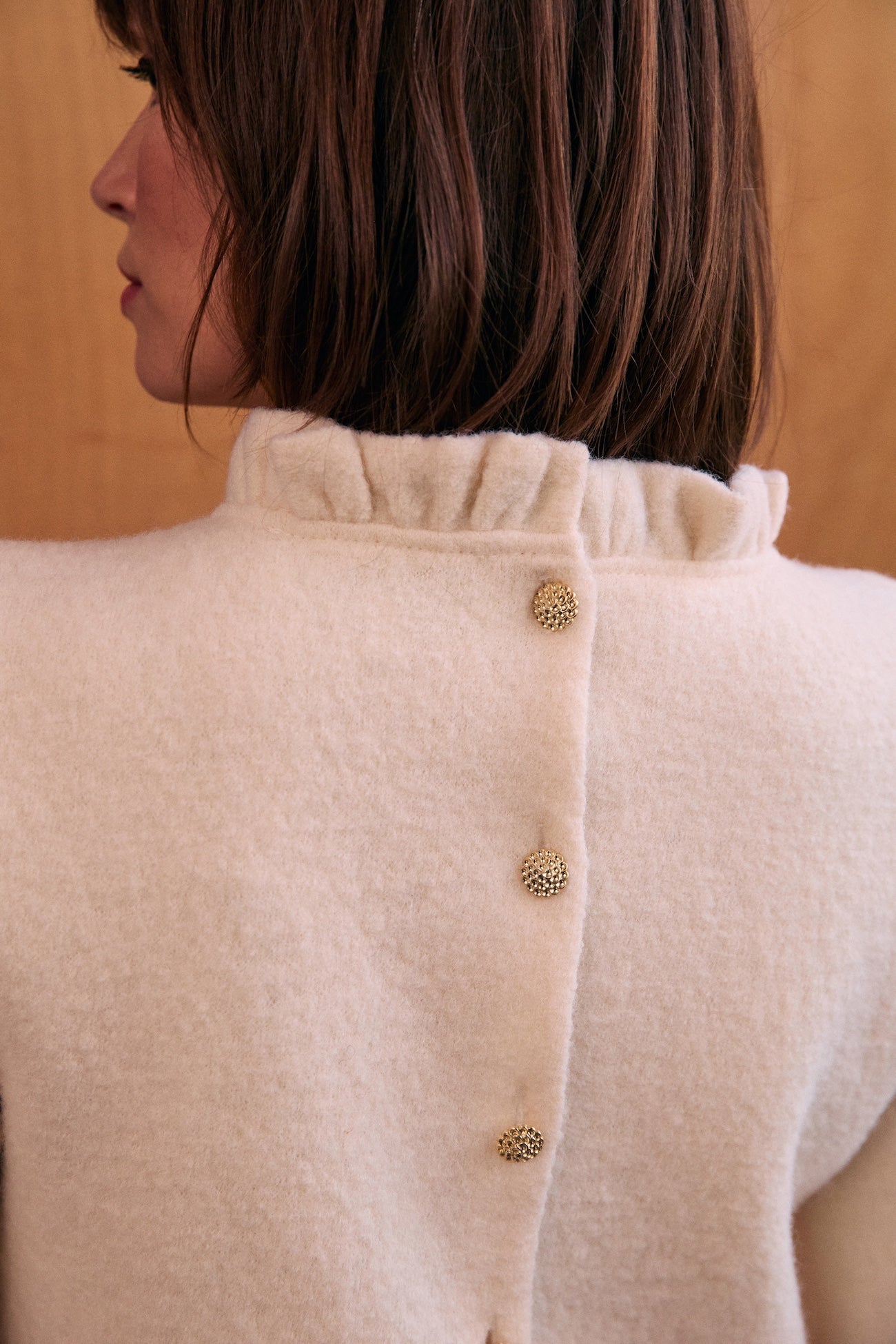 Top Odyssée ecru wool