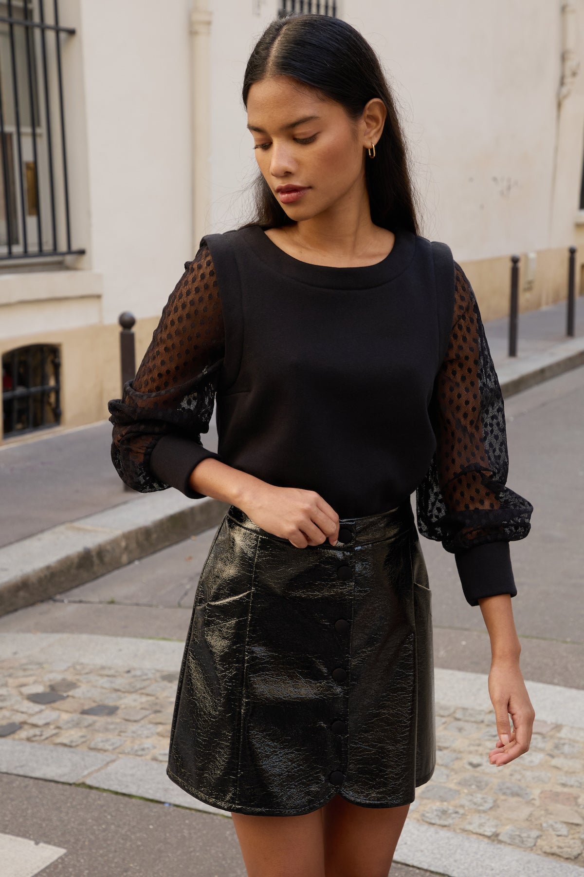 Pamela vinyl skirt