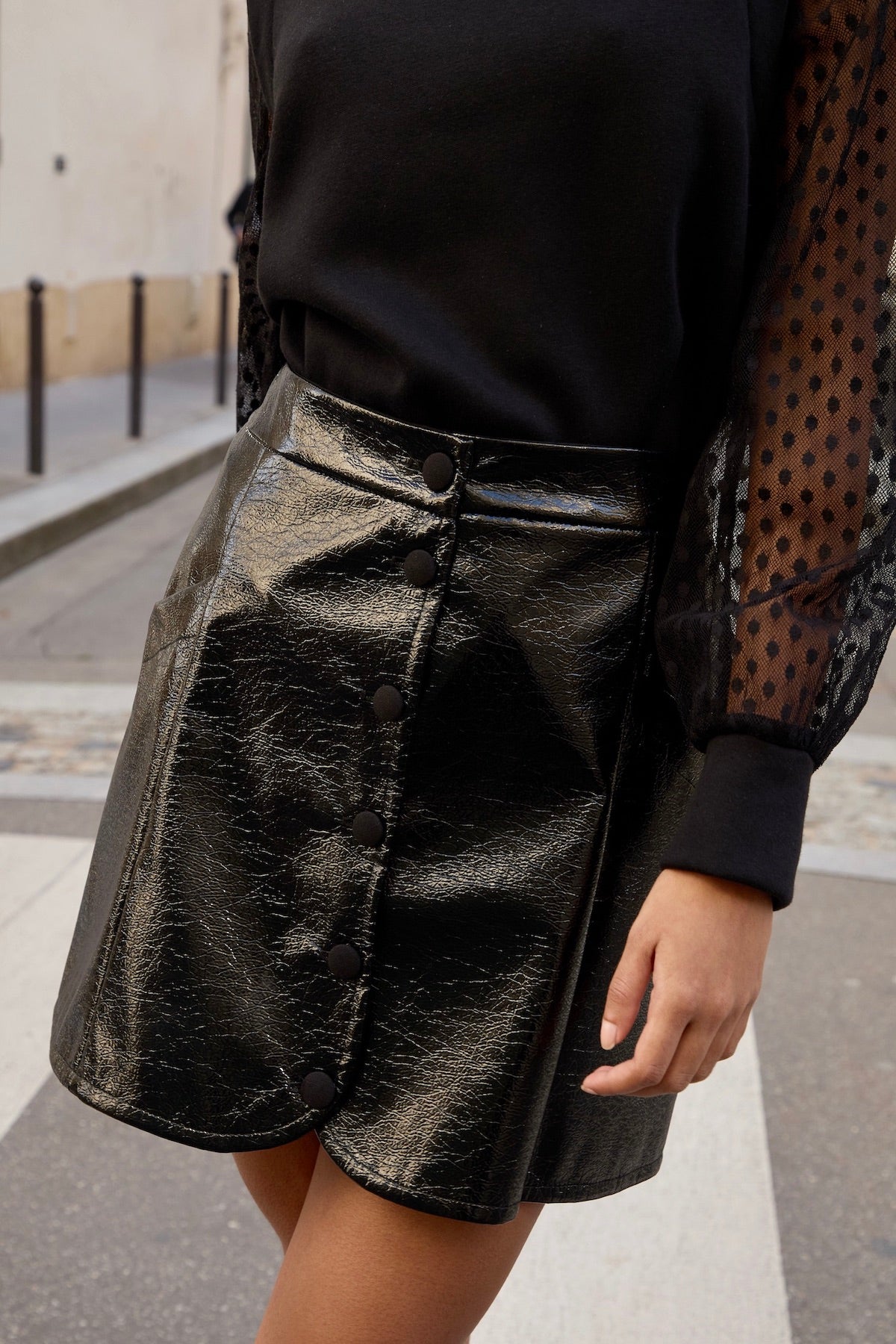 Pamela vinyl skirt