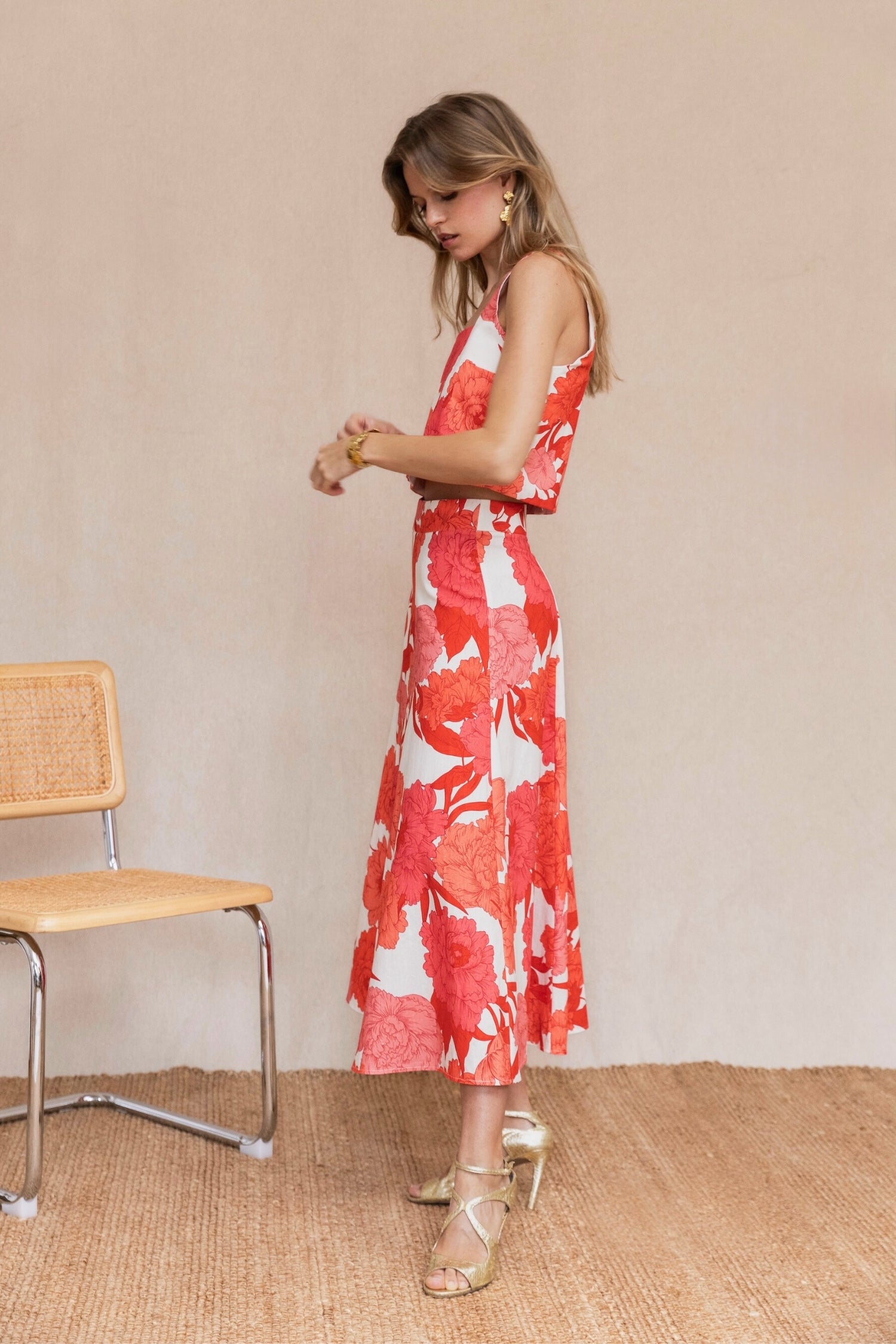 Macha hibiscus skirt