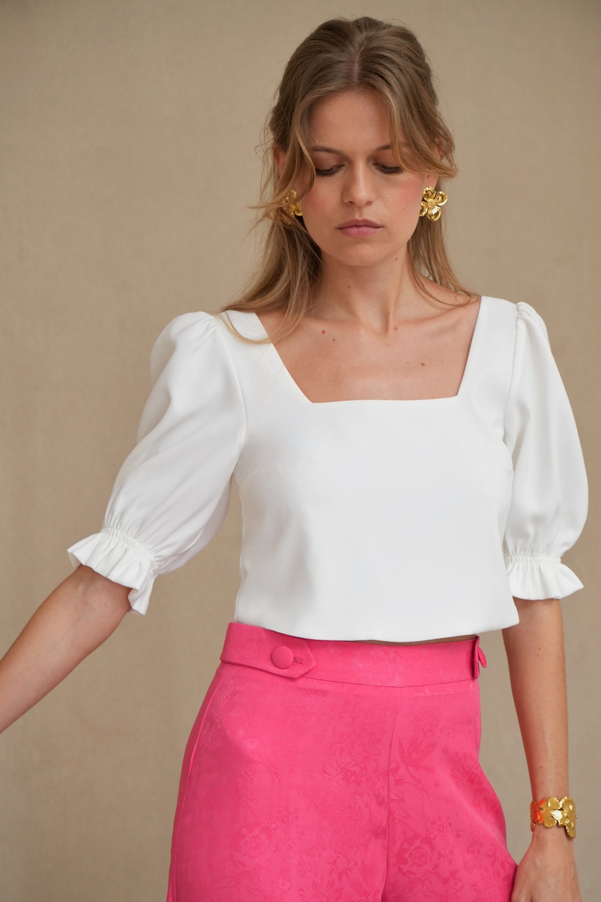 Barbara ecru top