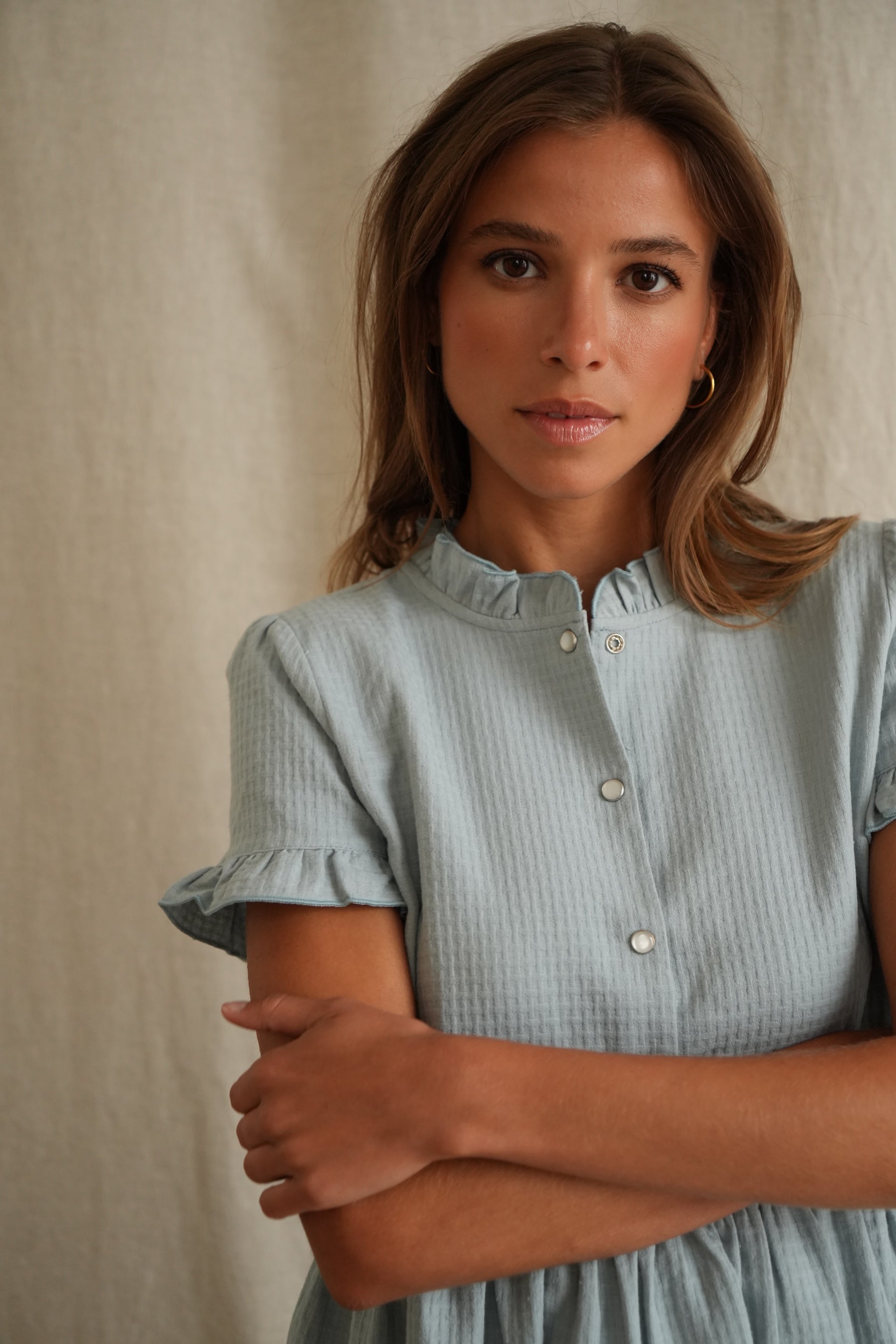 Robe Cassis bleu clair