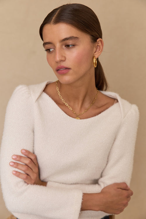 Top Gatsby maille écru