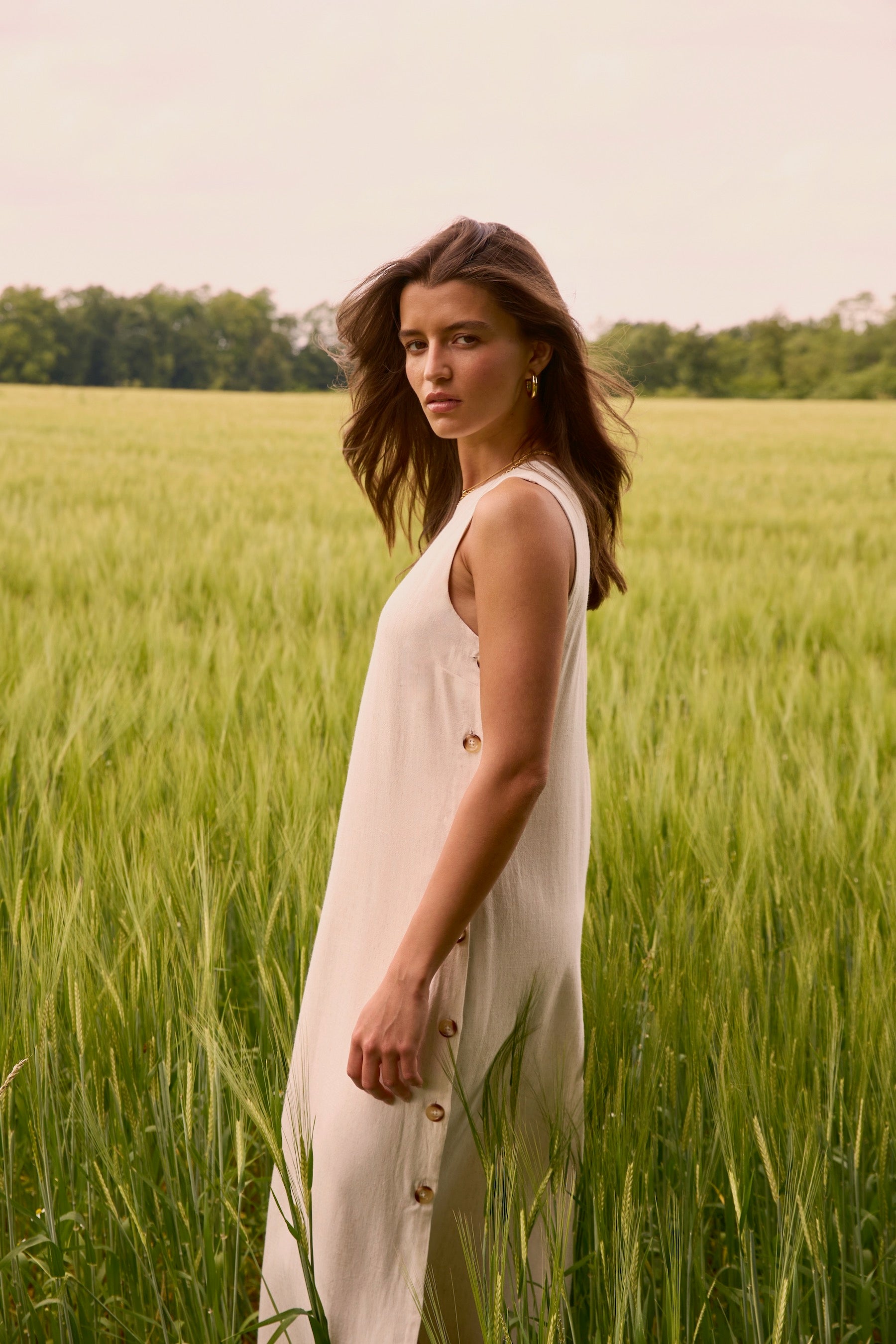 Robe Jolie longue sable