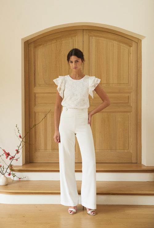 Blouse Gisèle dentelle écrue