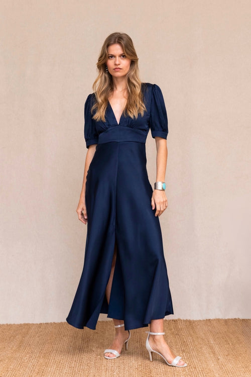 Robe Nicole satin marine