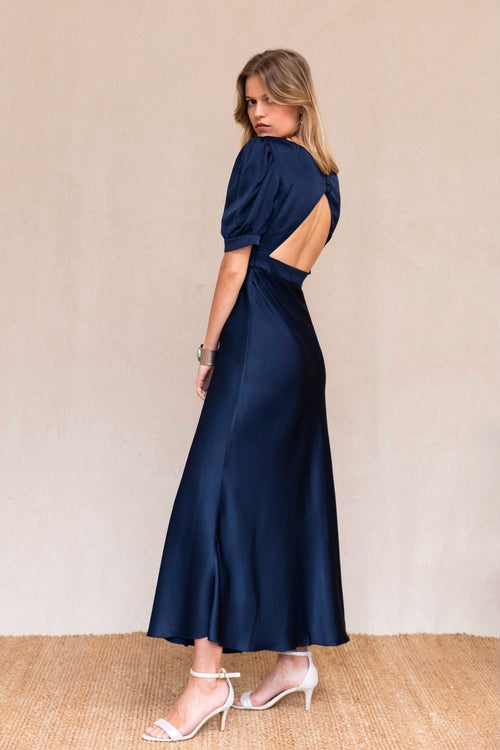 Robe Nicole satin marine