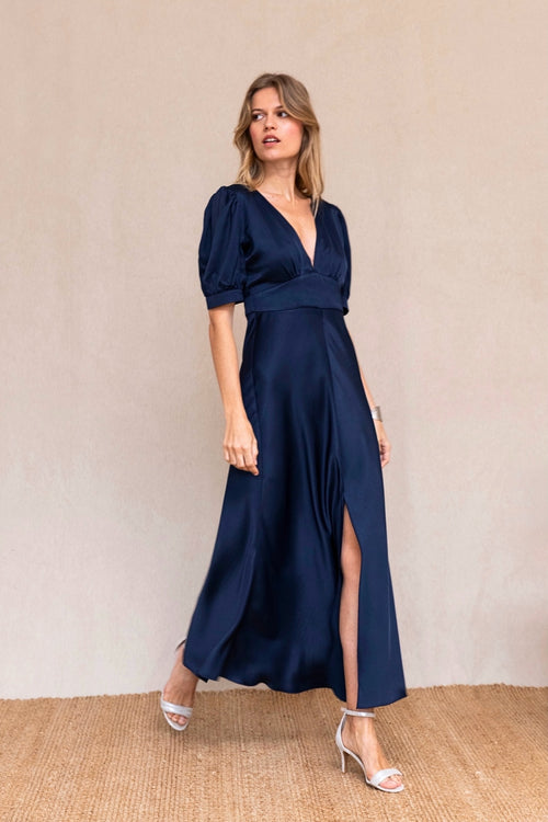 Robe Nicole satin marine