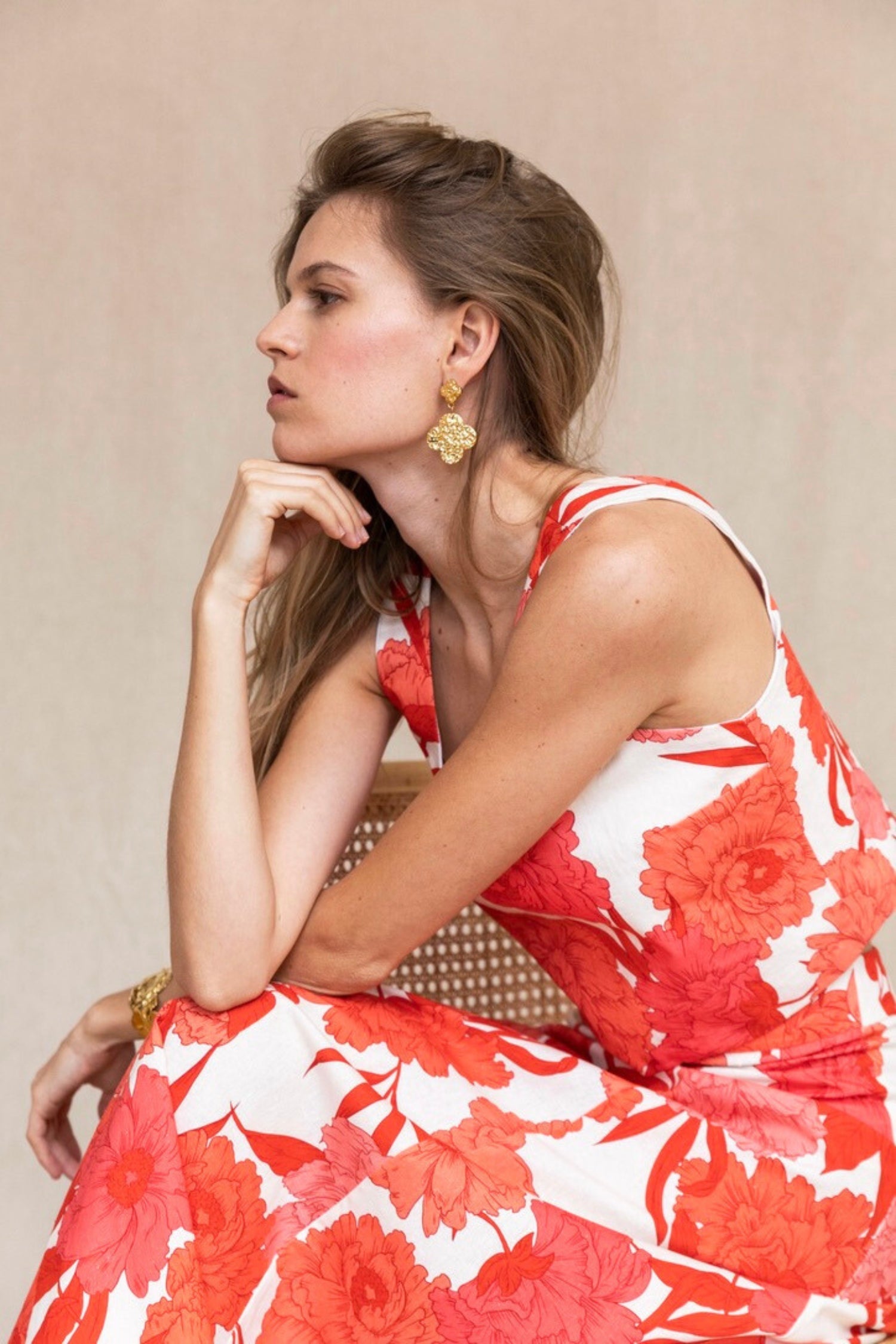 Macha hibiscus skirt