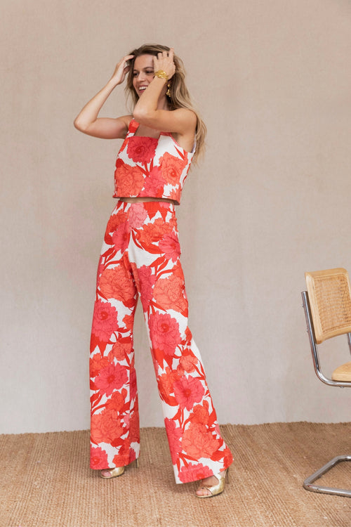Pantalon Charlotte hibiscus
