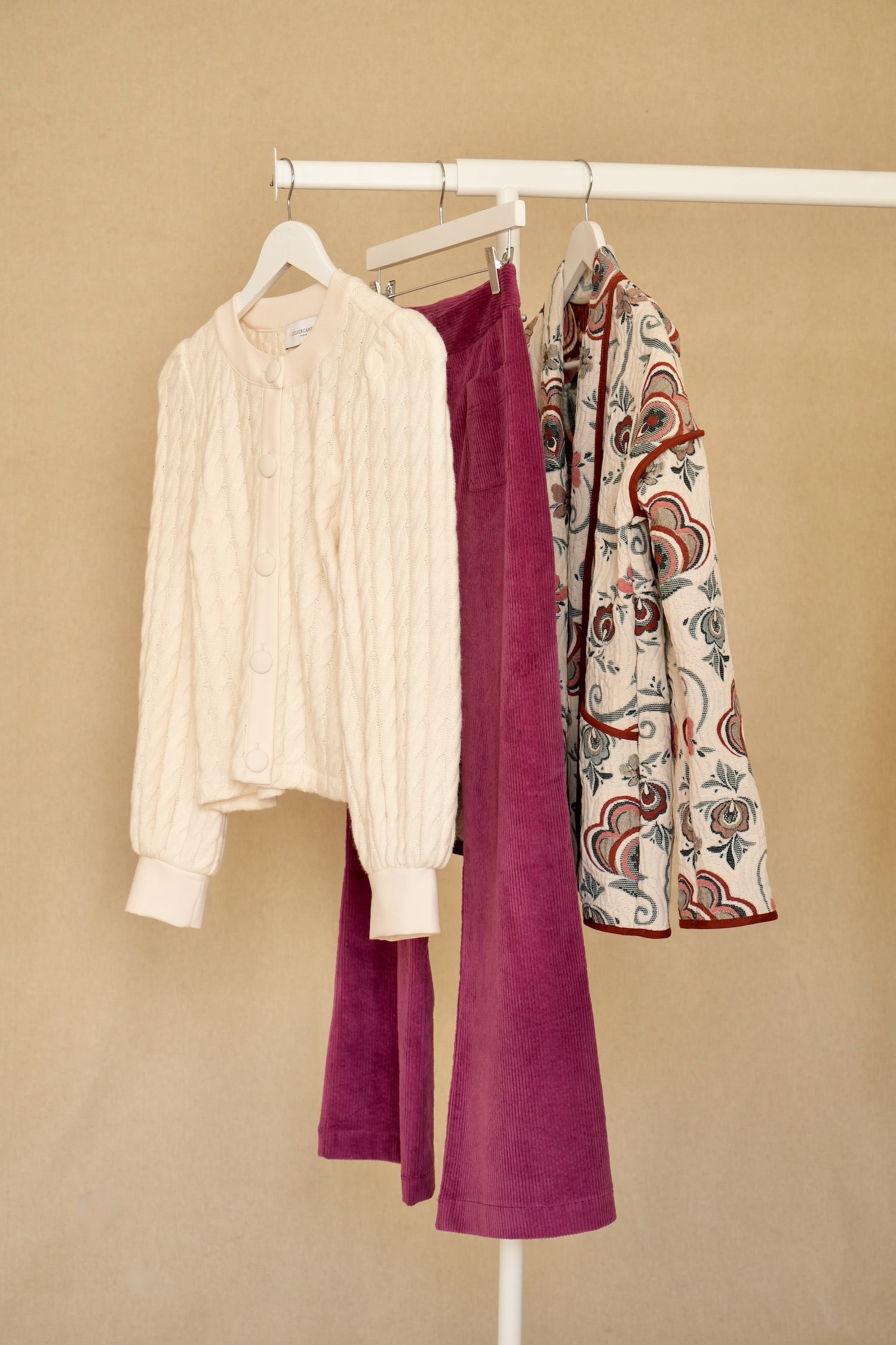 Paimpol plum corduroy trousers
