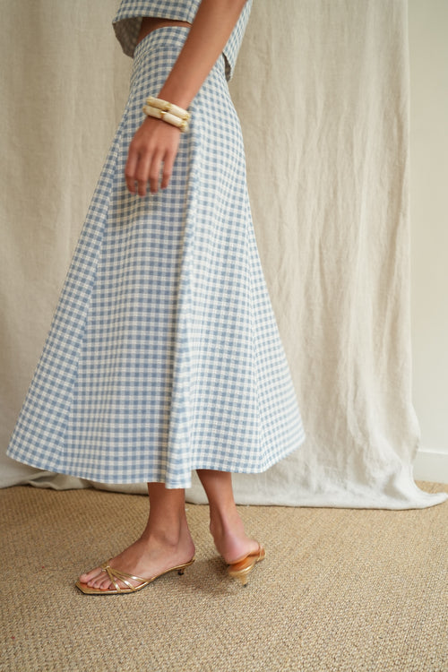 Jupe Macha bleu ciel