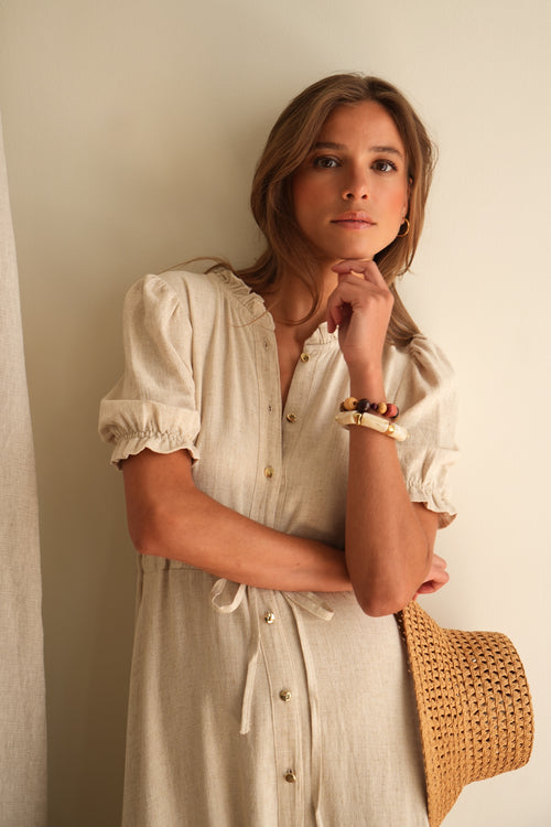 Robe Solstice lin sable