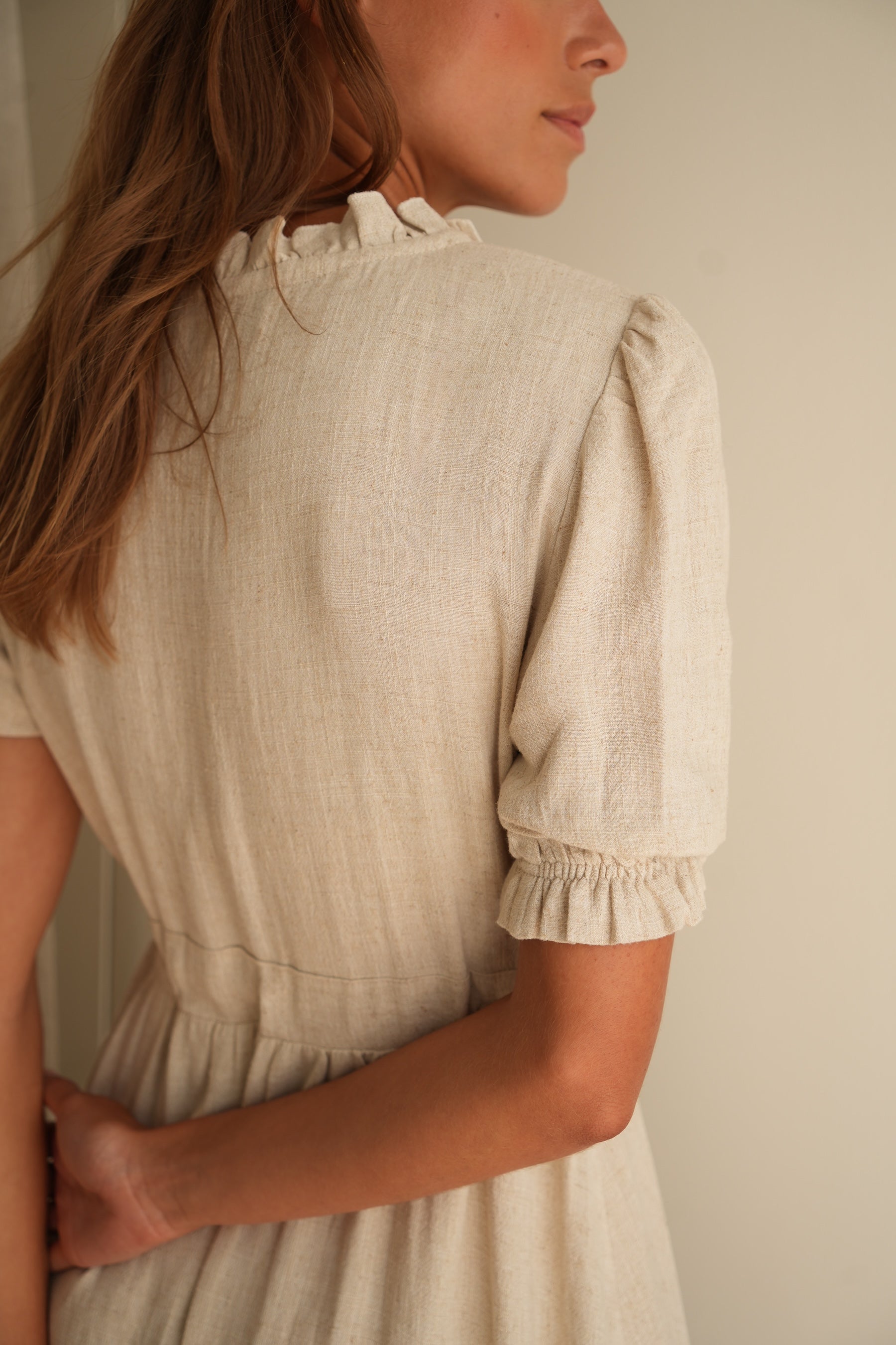 Robe Solstice lin sable