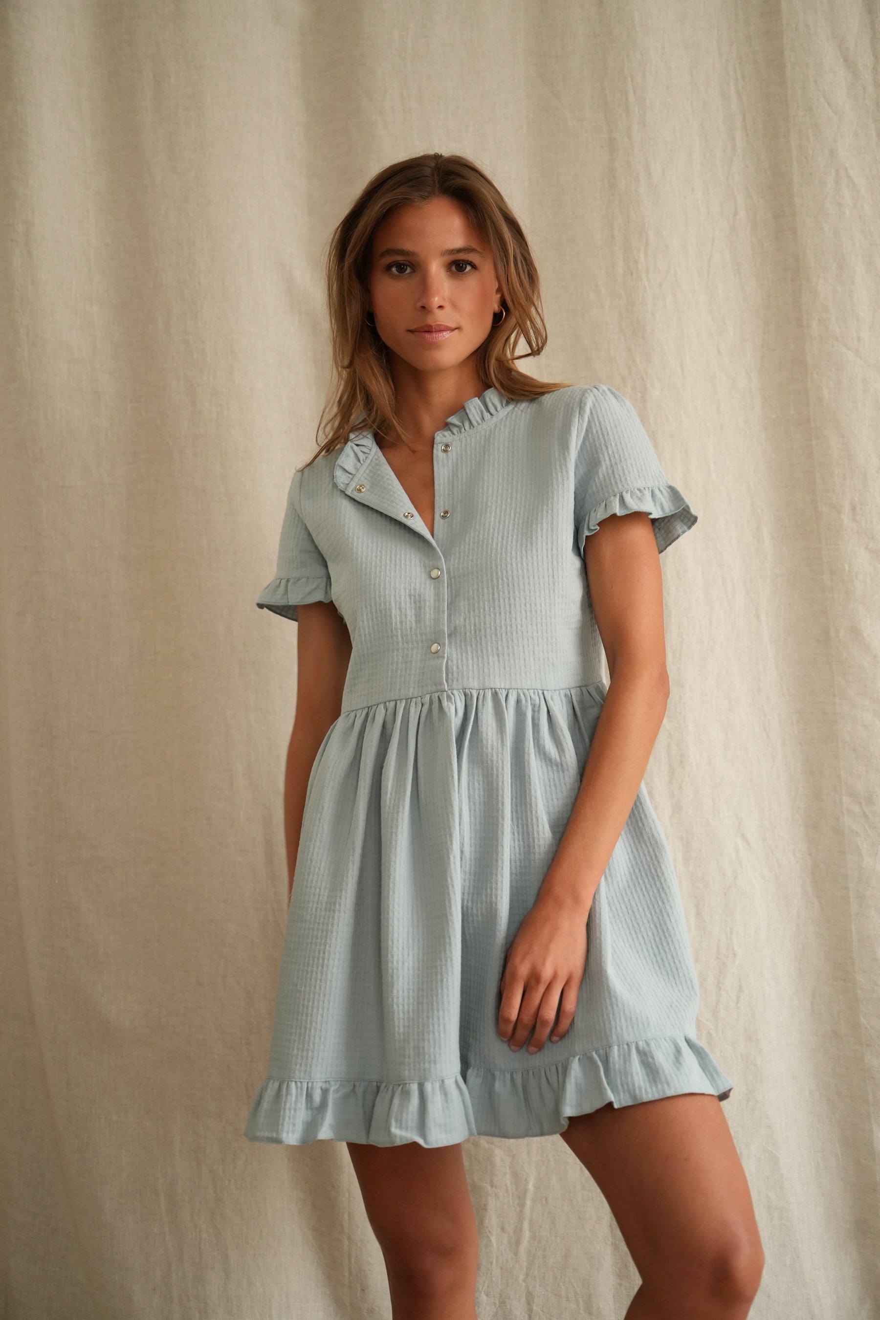 Robe Cassis bleu clair