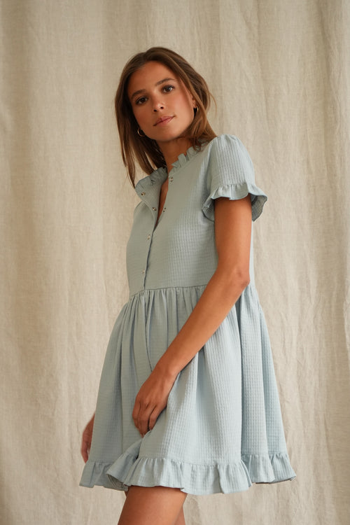 Robe Cassis bleu clair