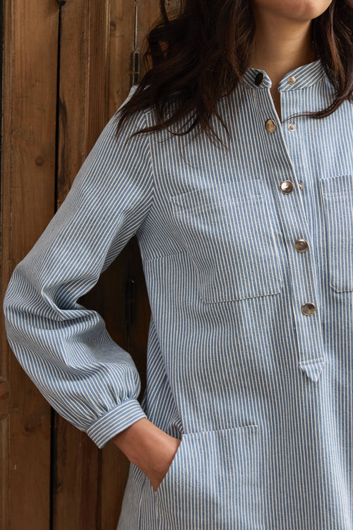 Robe Sydney denim rayé